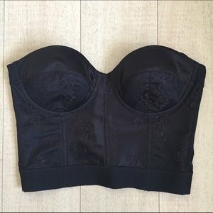 Black lace bustier